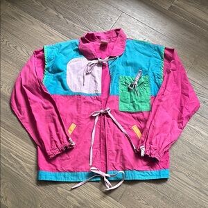 Zanit Planet | Vintage Multicolour Cardigan Jacket With Ties Size Small/Medium